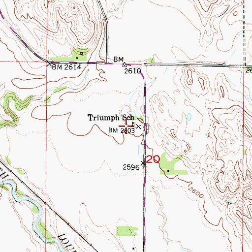 Topographic Map of Triumph Post Office (historical), NE