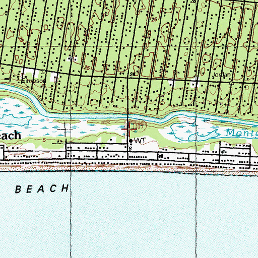 Topographic Map of Oak Island, NC