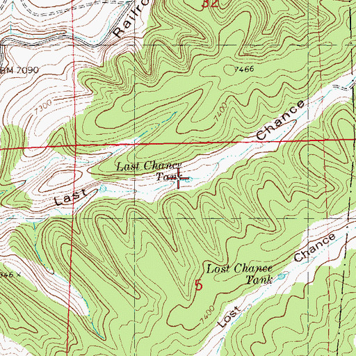 Topographic Map of Last Chance Tank, NM