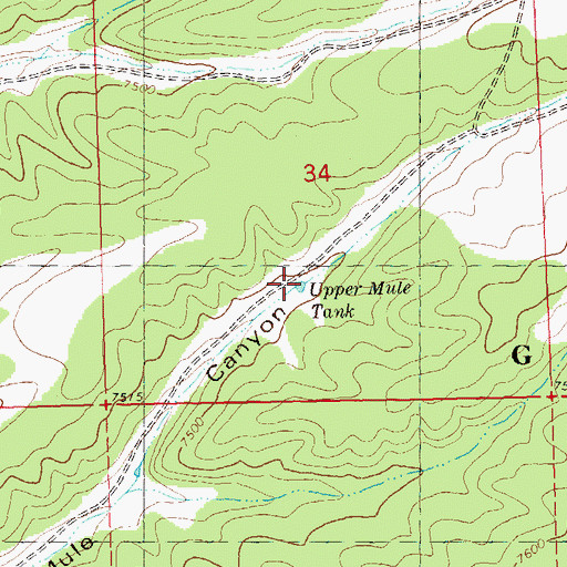 Topographic Map of North Star Tank, NM