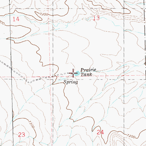 Topographic Map of Prairie Tank, NM