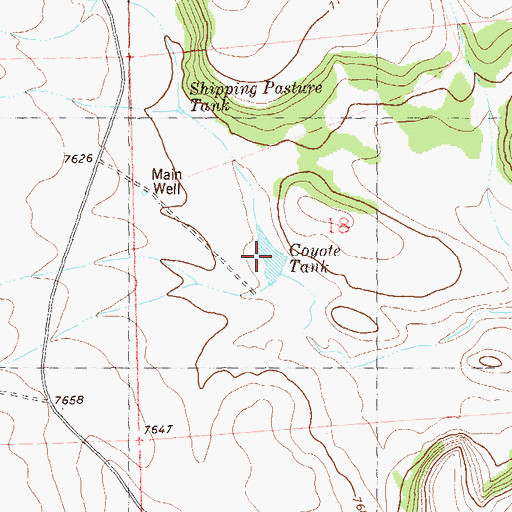 Topographic Map of Coyote Tank, NM