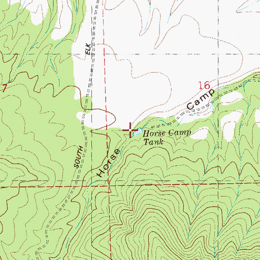Topographic Map of Horse Camp Tank, NM