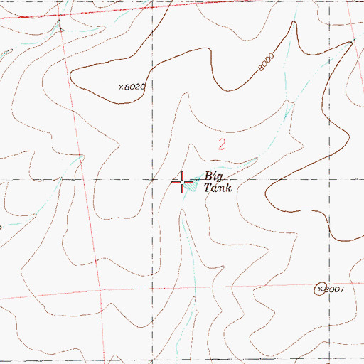 Topographic Map of Big Tank, NM