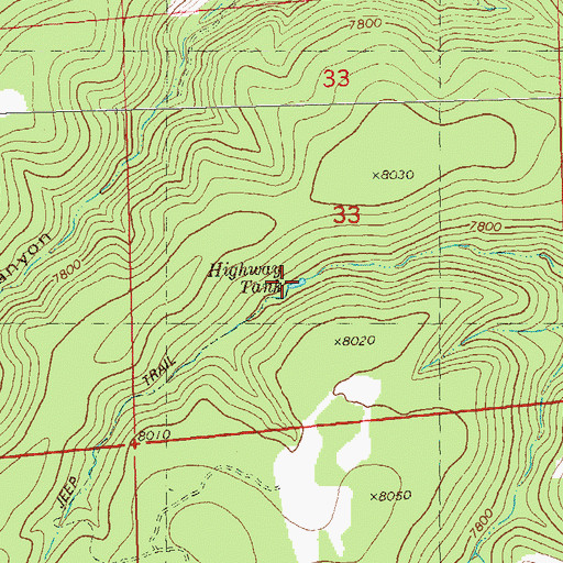 Topographic Map of Highway Tank, NM