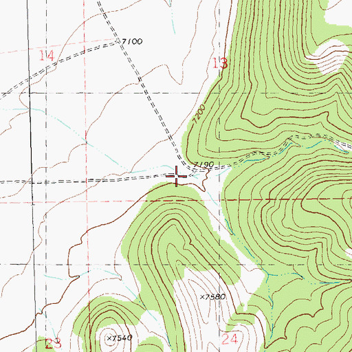 Topographic Map of West Canyon, NM