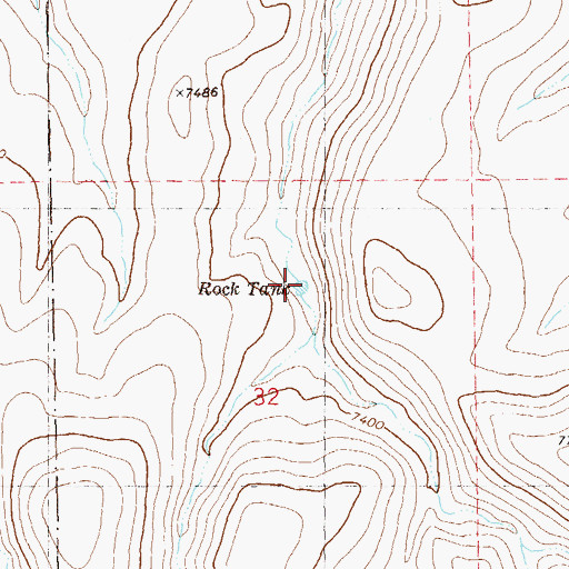 Topographic Map of Rock Tank, NM