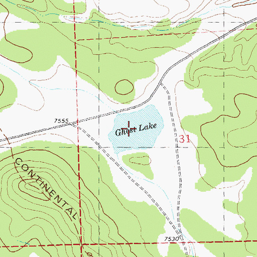 Topographic Map of Ghost Lake, NM