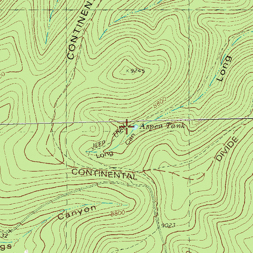 Topographic Map of Aspen Tank, NM