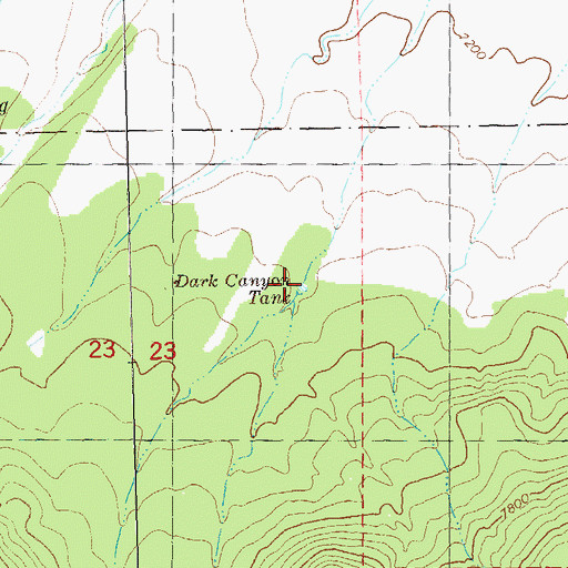 Topographic Map of Dark Canyon Tank, NM