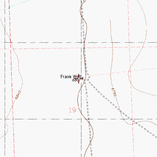 Topographic Map of Frank Well, NM