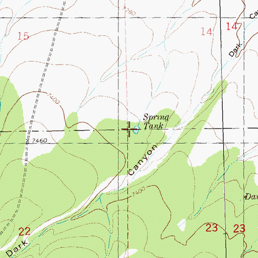 Topographic Map of Spring Tank, NM
