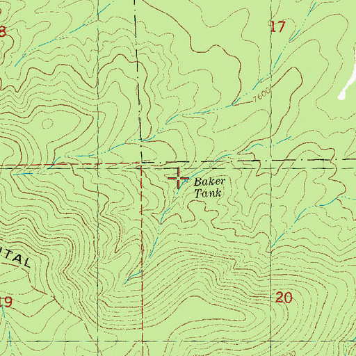 Topographic Map of Banker Tank, NM