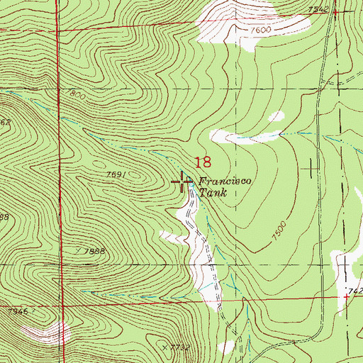 Topographic Map of Francisco Tank, NM