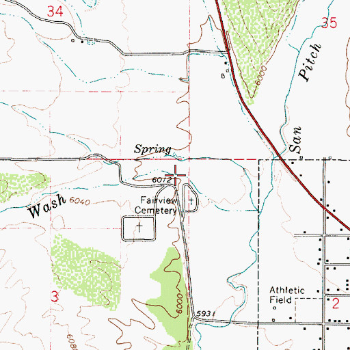 Topographic Map of Mud Spring Wash, UT
