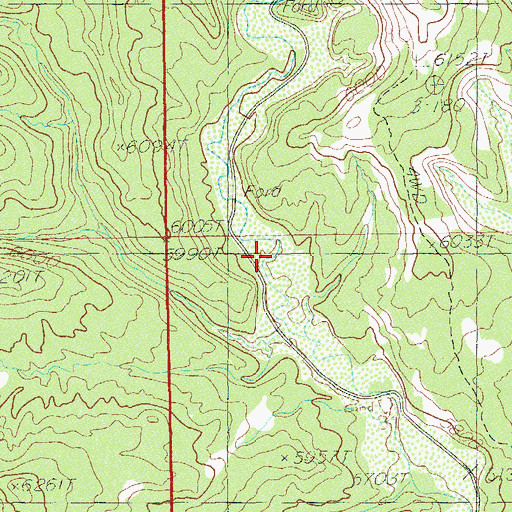 Topographic Map of Cottonwood Creek, UT