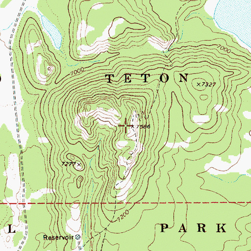 Topographic Map of Grand View Point, WY