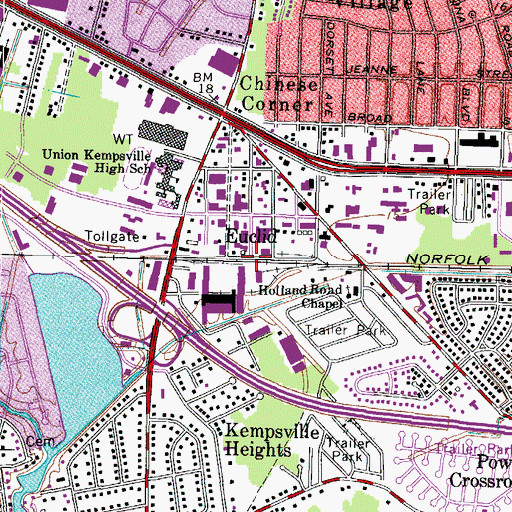 Topographic Map of Euclid, VA