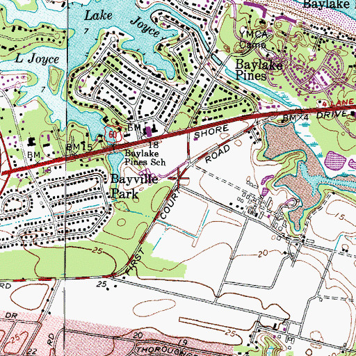 Topographic Map of Bayville, VA
