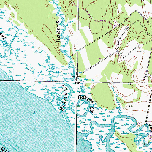 Topographic Map of Bells Rock Lighthouse, VA