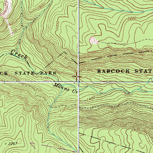 Topographic Map of Friends Landing, WV