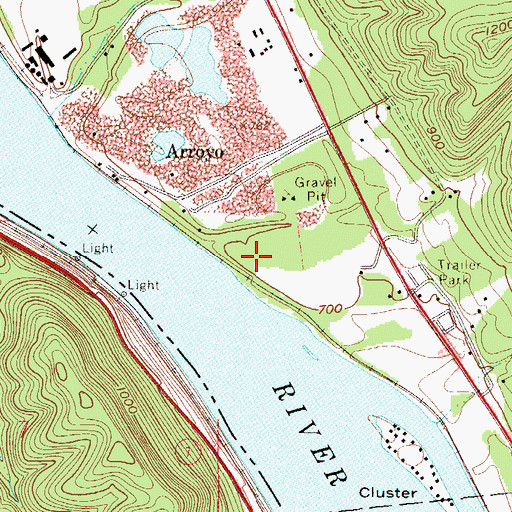 Topographic Map of Mahan Light, WV