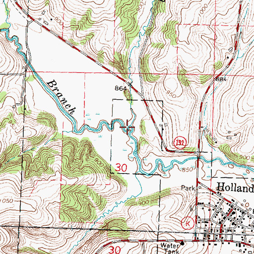 Topographic Map of Long Valley Creek, WI
