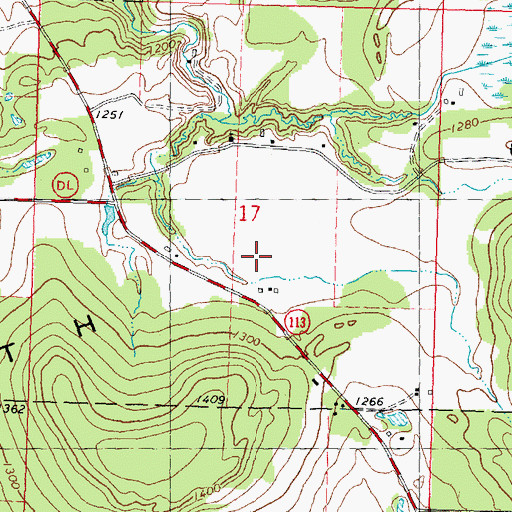 Topographic Map of Feltz Basin, WI