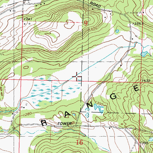 Topographic Map of Hanson Basin, WI