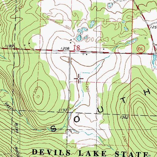 Topographic Map of Steinke Basin, WI