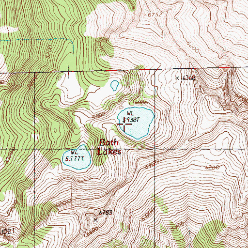 Topographic Map of Bath Lake, WA