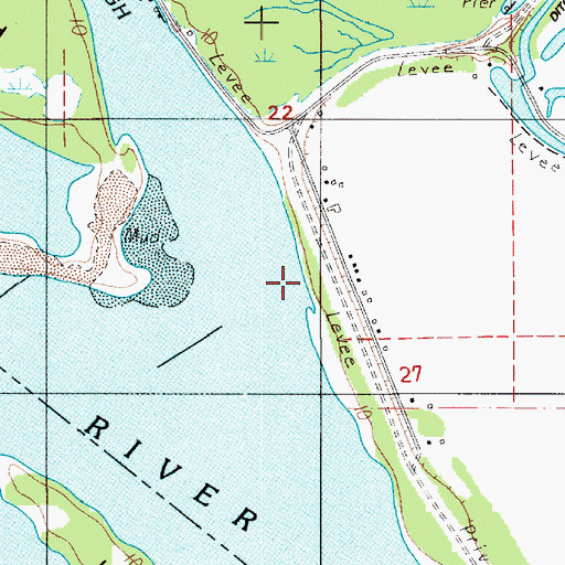 Topographic Map of Cleaveland Landing, WA