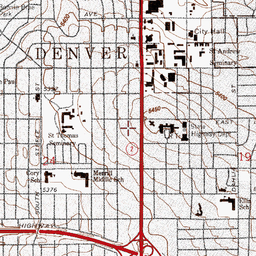 Topographic Map of Convent of the Good Shepherd (historical), CO