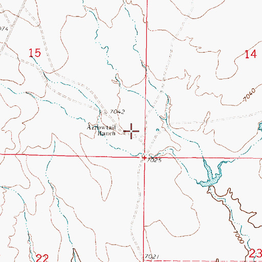 Topographic Map of Arsenic Geyser, WY