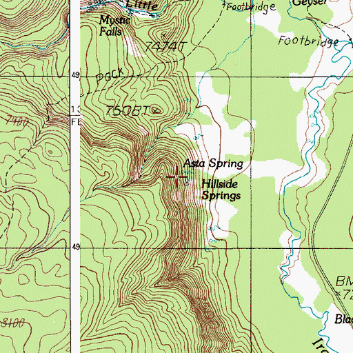 Topographic Map of Asta Spring, WY