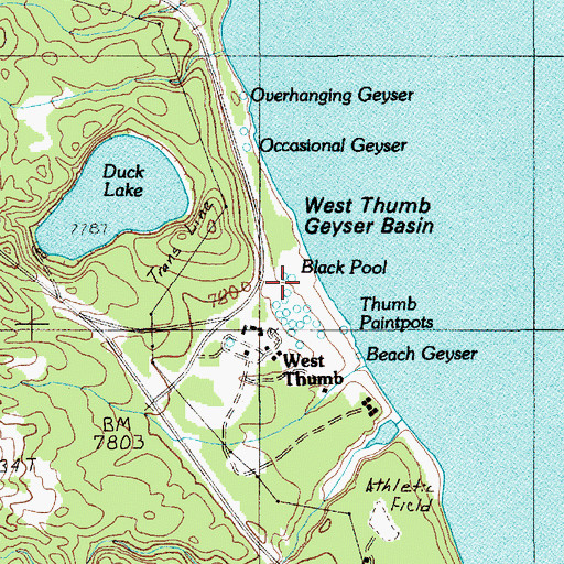Topographic Map of Black Pool, WY
