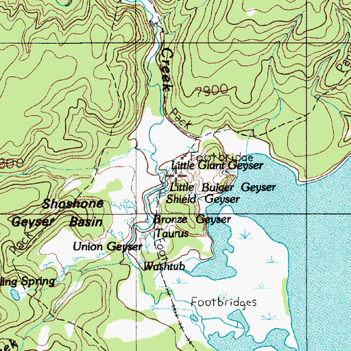 Topographic Map of Black Sulphur Spring, WY