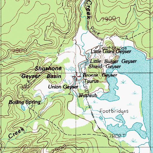 Topographic Map of Bronze Geyser, WY