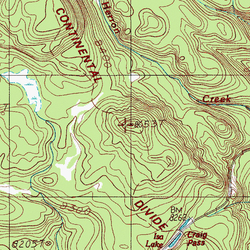 Topographic Map of Corkscrew Hill, WY