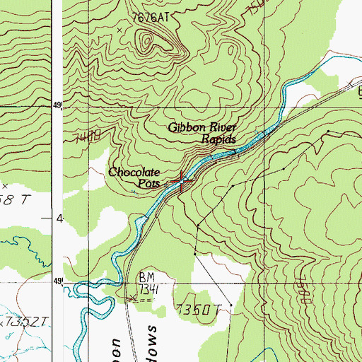 Topographic Map of Duck Rock, WY