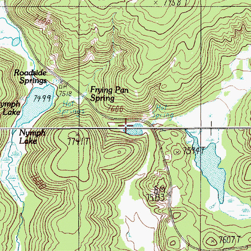 Topographic Map of Horseshoe Spring, WY