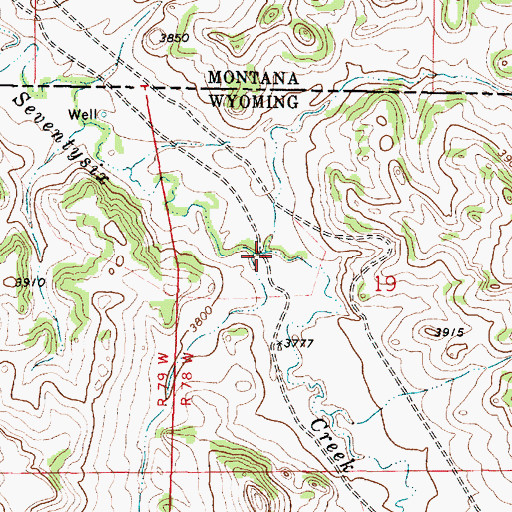 Topographic Map of King Geyser, WY