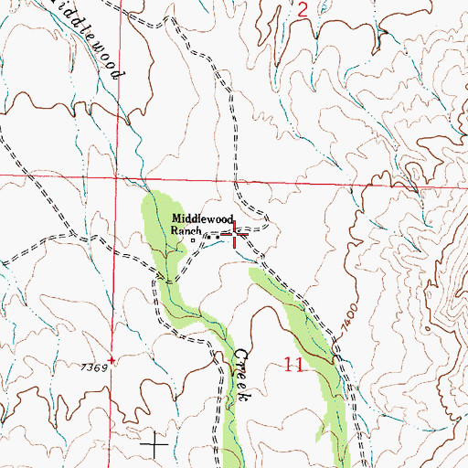 Topographic Map of Midget Geyser, WY