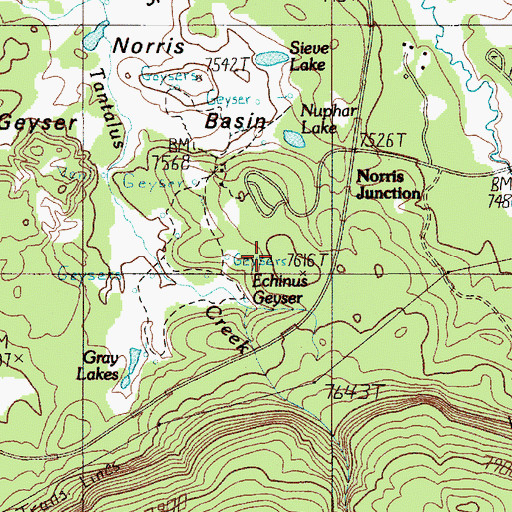 Topographic Map of Realgar Springs, WY