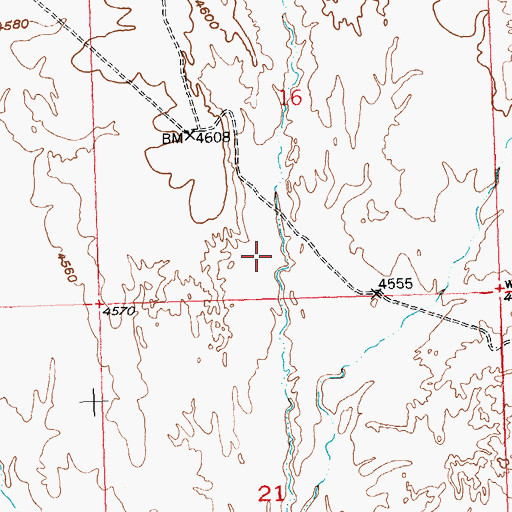 Topographic Map of Rosette Geyser, WY