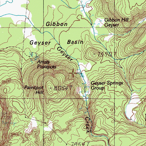 Topographic Map of Scalloped Spring, WY