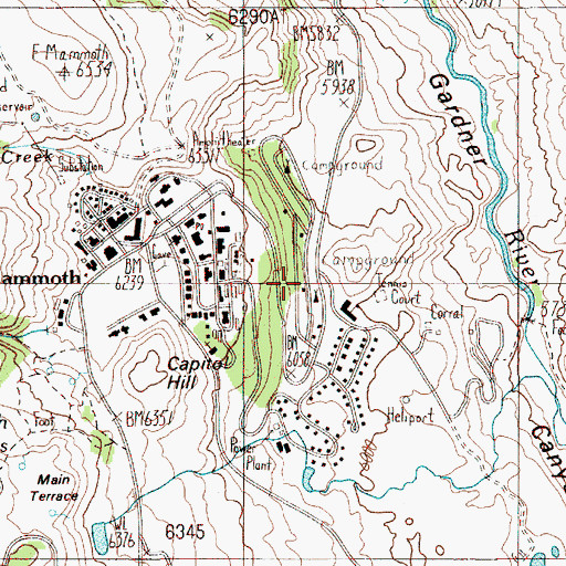 Topographic Map of Squirrel Springs Ridge, WY