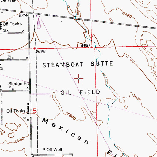 Topographic Map of Steamboat Geyser, WY