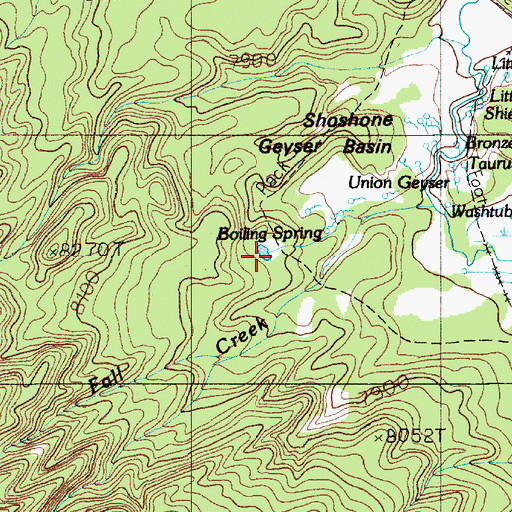 Topographic Map of Swamp Lake, WY