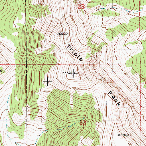 Topographic Map of Triplet Vents, WY